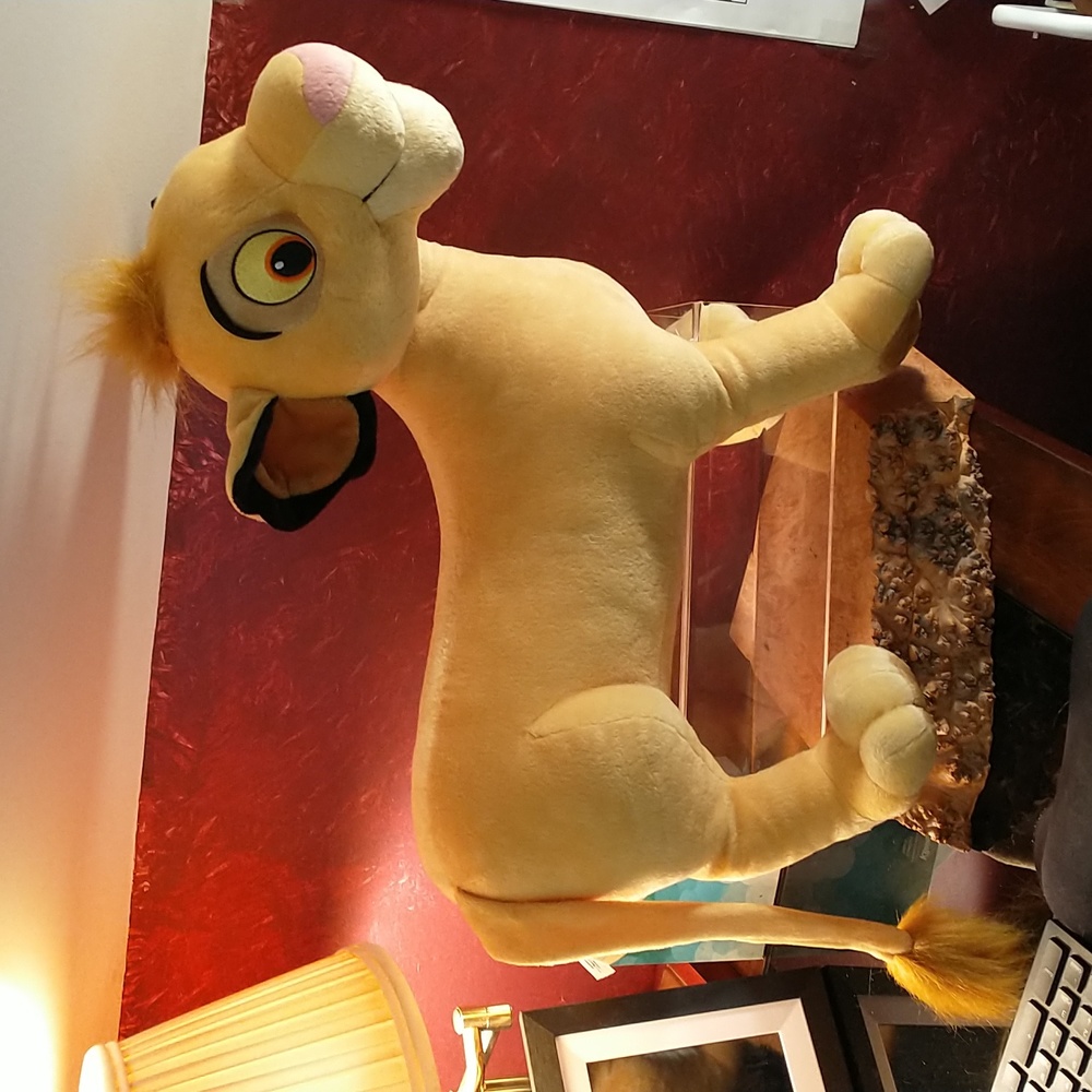 2002 Simba XL Lion King Plush - Approx. 20" x 19" x 11" - Vintage
